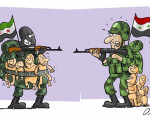 نشطاء إدلب "درع بشري" لمسلحين سوريين