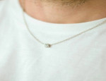 Initial Cube Necklace For Men