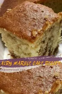 5 Minute Airy Marble Cake Recipe