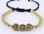 Ball Beads Braiding Macrame Bracelet