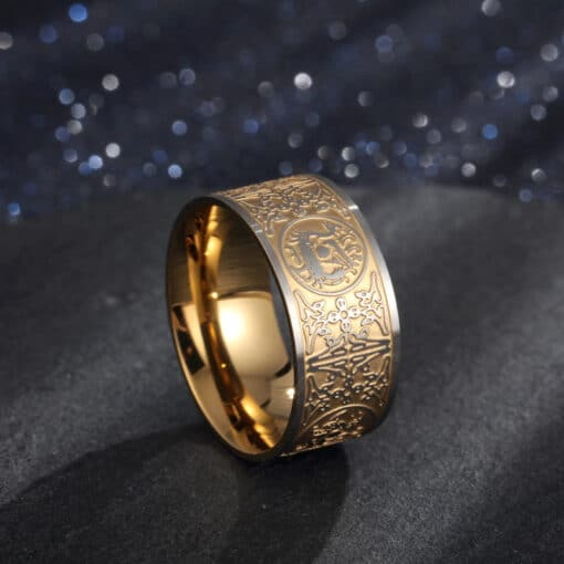 Dragon Totem ring gold and black for men.jpg